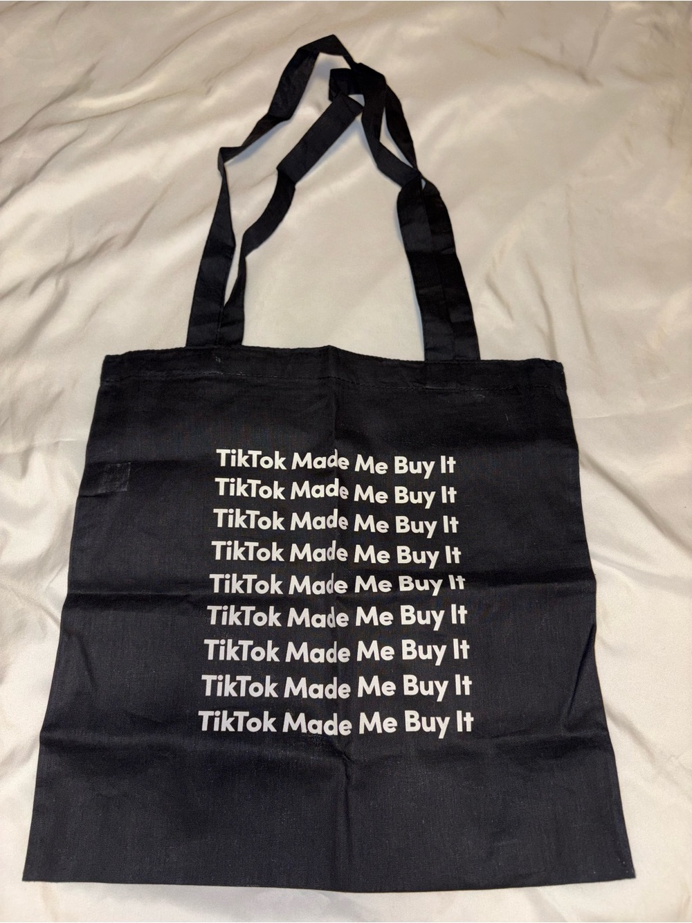 TikTok tote New Never Used, Black & White NWOT